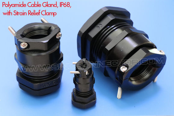 Adjustable Watertight Black Cable Glands