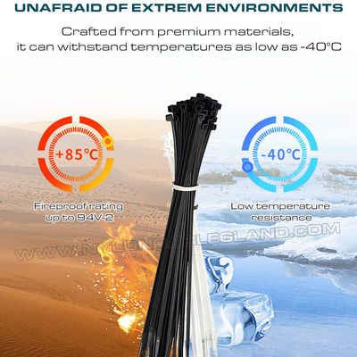 Low Temperature Resistant Cable Tie -40°C, 150x3.6mm Cold-Resistant Cable Tie Nylon 6.6 for Cold Environments