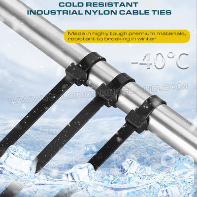Low Temperature Resistant Cable Tie -40°C, 150x3.6mm Cold-Resistant Cable Tie Nylon 6.6 for Cold Environments
