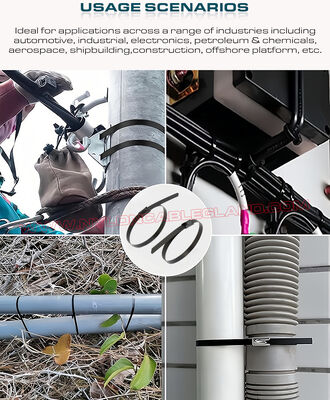 Zip Ties Metal Cable Ties Stainless Steel with Full Epoxy or Nylon 11 Coating, Version 304, 316 or 316L, Width 7.9mm x Length 300-1000mm, For Industrial Site