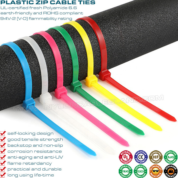 Adjustable Plastic Cable Ties 80~1020mm Length, Versatile Self-locking Zip Wire Ties 2.5mm~12mm Width for Wire Harness