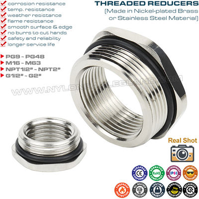 PG, metrisch, NPT, G-Gewinde (männlich/weiblich) IP68 Metallreduzierstücke (Konverter, Adapter, Reduzierstücke)