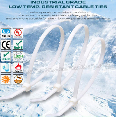 Niedertemperaturbeständiges Kabelband -40°C, 150x3,6mm Kältebeständiges Kabelband Nylon 6,6 für kalte Umgebungen