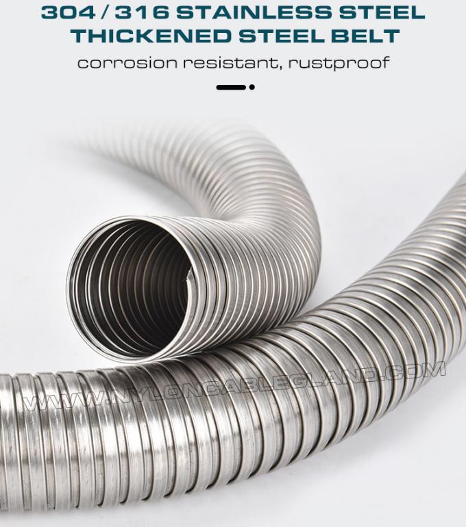 Flexible Wellrohr Gewelltes Rohr aus Edelstahl 316, DN20 (Ø 24,3 mm x Ø 20 mm), 50 m/Rolle, zum Schutz von Kabeln oder Leitungen