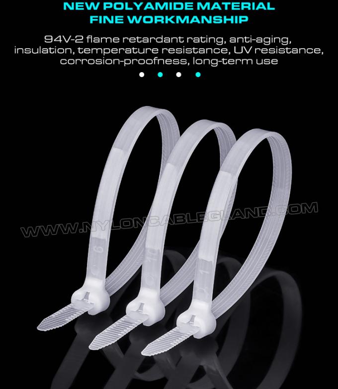 Nylon Kabelbinder mit Metallzunge 400 mm x 8 mm mit 550N Zugfestigkeit für den Schiffbau