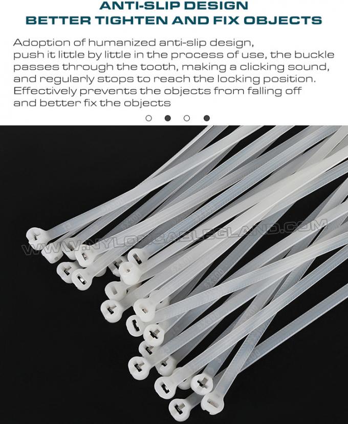 Nylon Kunststoff Kabelbinder mit Metallzahnverriegelung 400 mm x 8 mm, mit 550N Zugfestigkeit für den Schiffbau